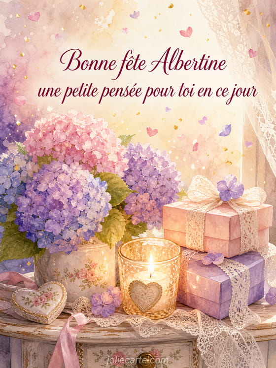 Carte bonne fĂȘte Albertine