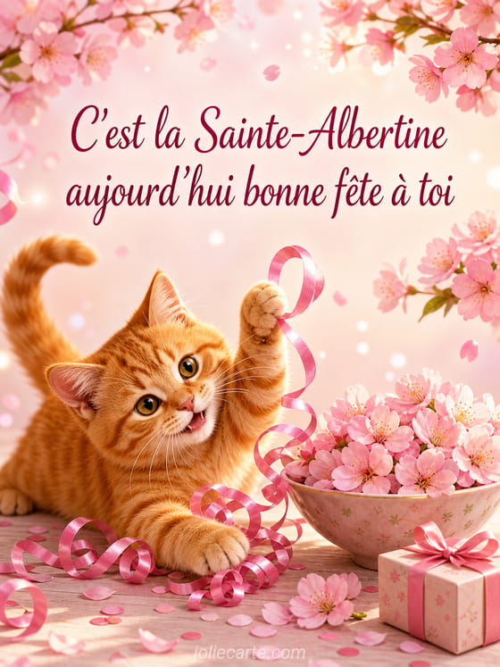 Carte bonne fĂȘte Albertine