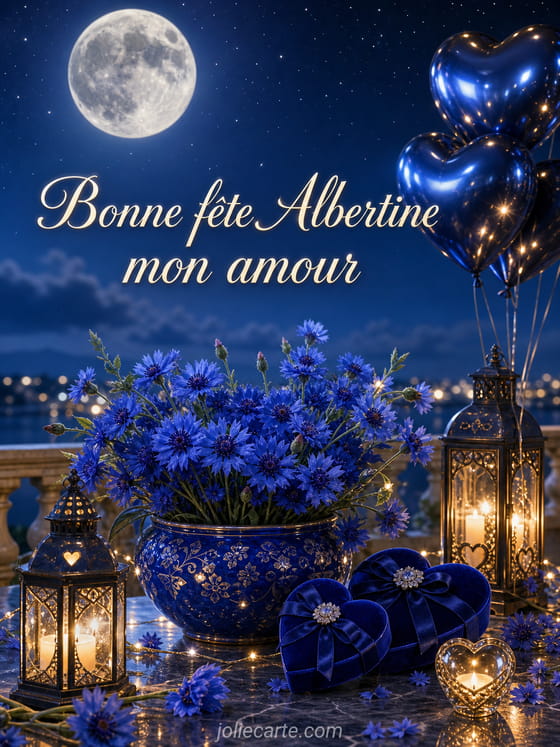 Carte bonne fĂȘte Albertine