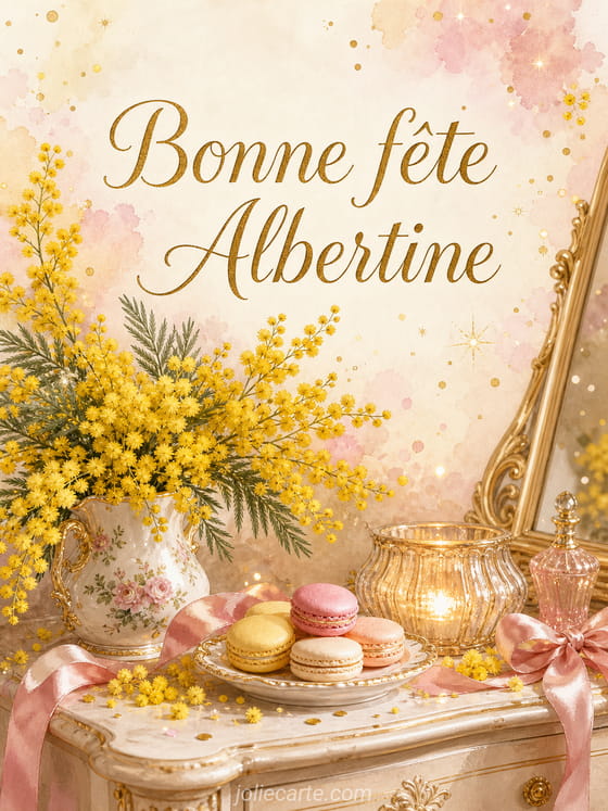 Carte bonne fĂȘte Albertine