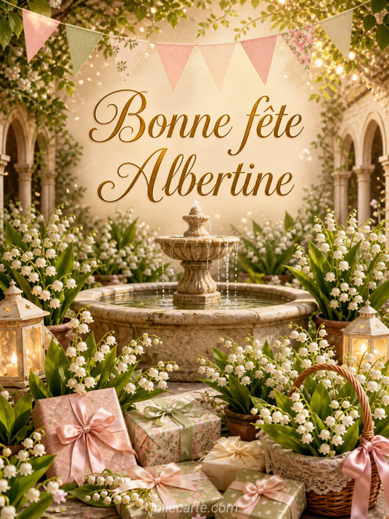 Carte bonne fĂȘte Albertine