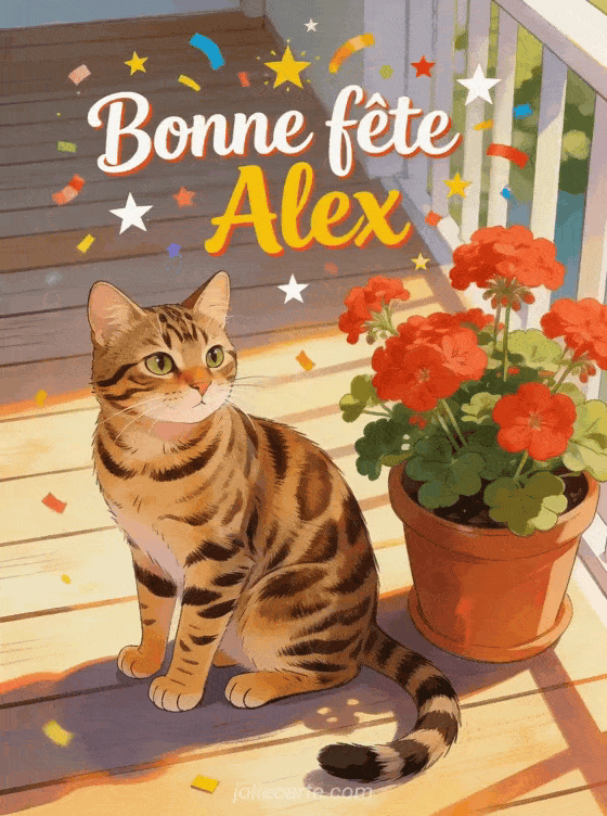 Bonne fête Alex - Bonne fete alex chat