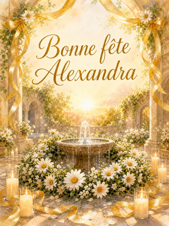 Carte bonne fête Alexandra