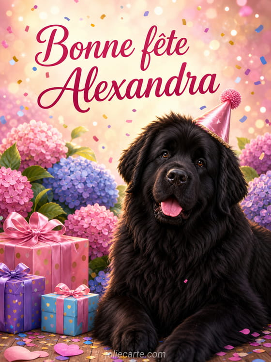 Carte bonne fête Alexandra