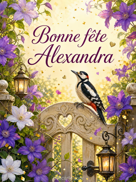 Carte bonne fête Alexandra