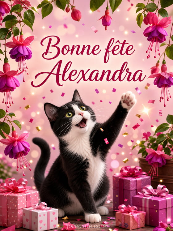 Carte bonne fête Alexandra