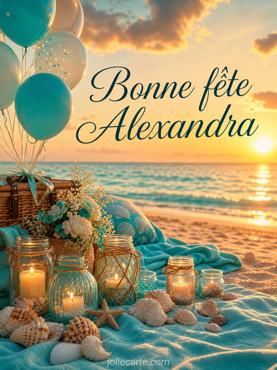 Carte bonne fête Alexandra