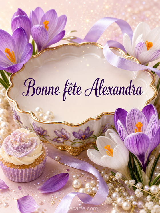 Carte bonne fête Alexandra