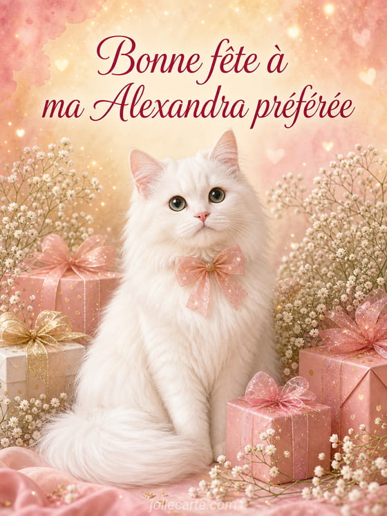 Carte bonne fête Alexandra