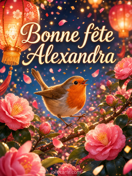 Carte bonne fête Alexandra