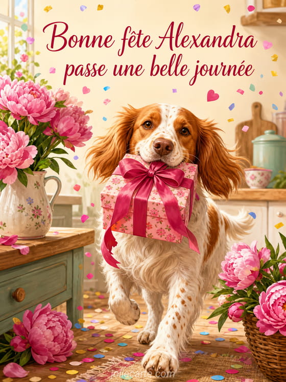 Carte bonne fête Alexandra