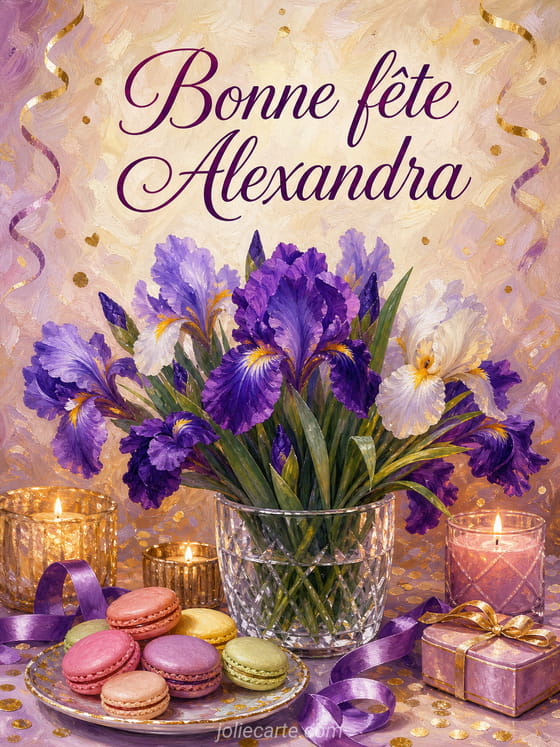 Carte bonne fête Alexandra