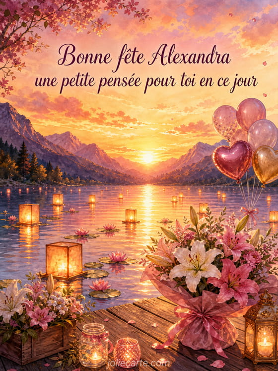 Carte bonne fête Alexandra