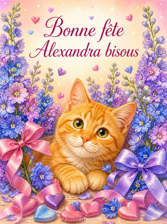 Carte bonne fête Alexandra