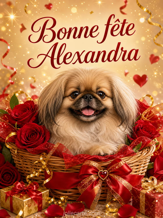 Carte bonne fête Alexandra
