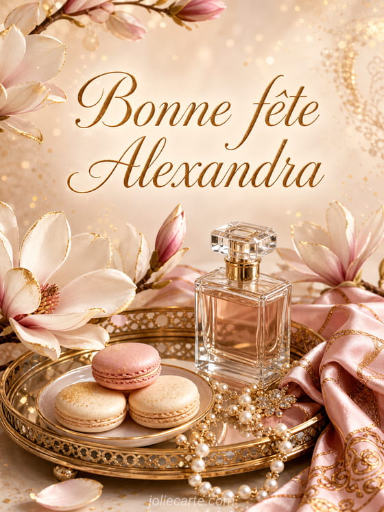Carte bonne fête Alexandra