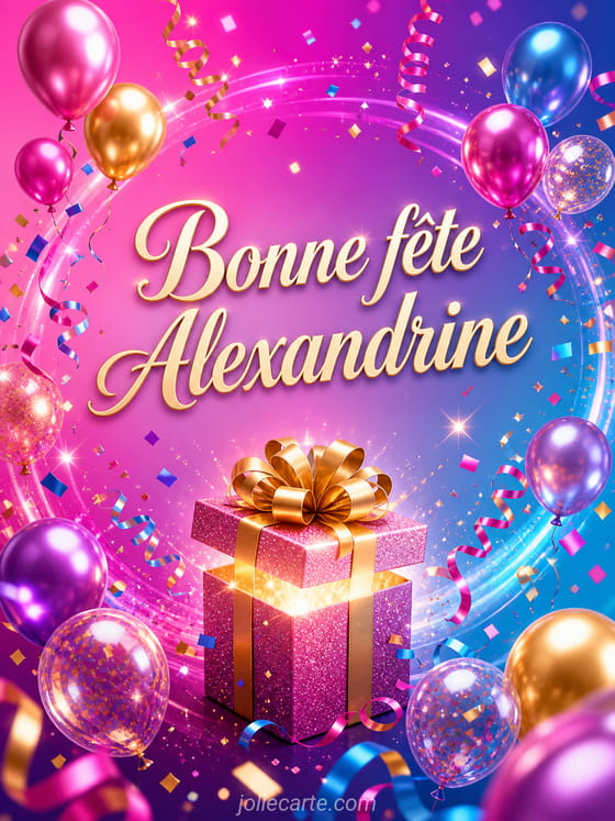 Carte bonne fête Alexandrine