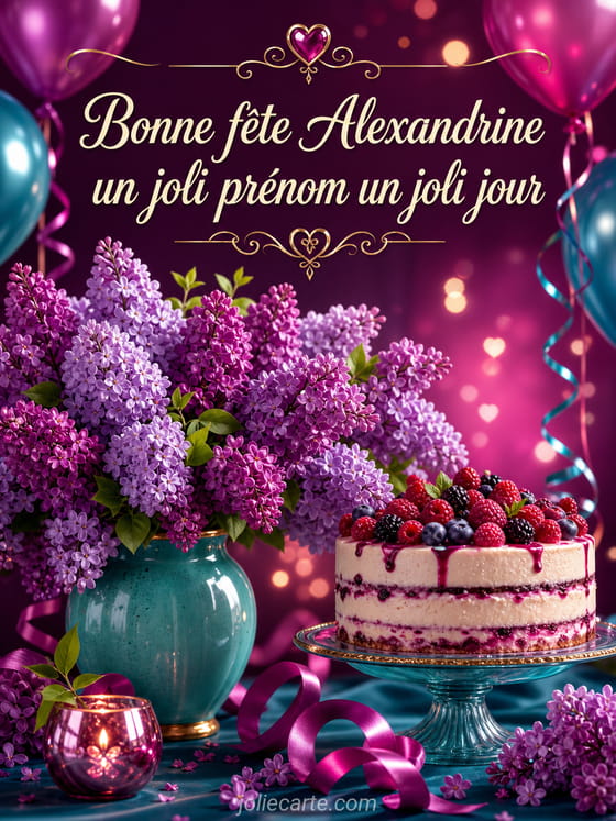 Carte bonne fête Alexandrine