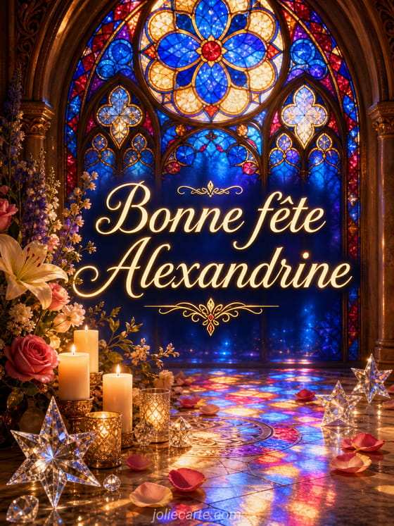 Carte bonne fête Alexandrine