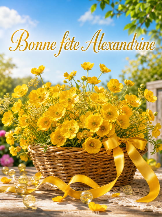 Carte bonne fête Alexandrine