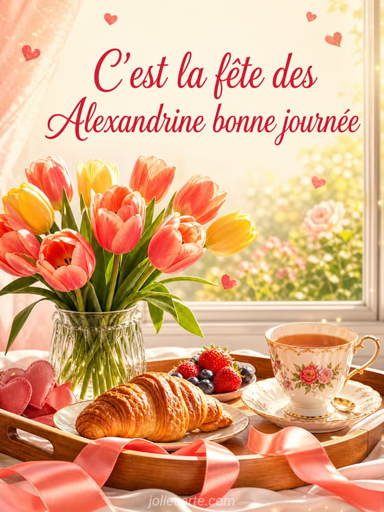 Carte bonne fête Alexandrine