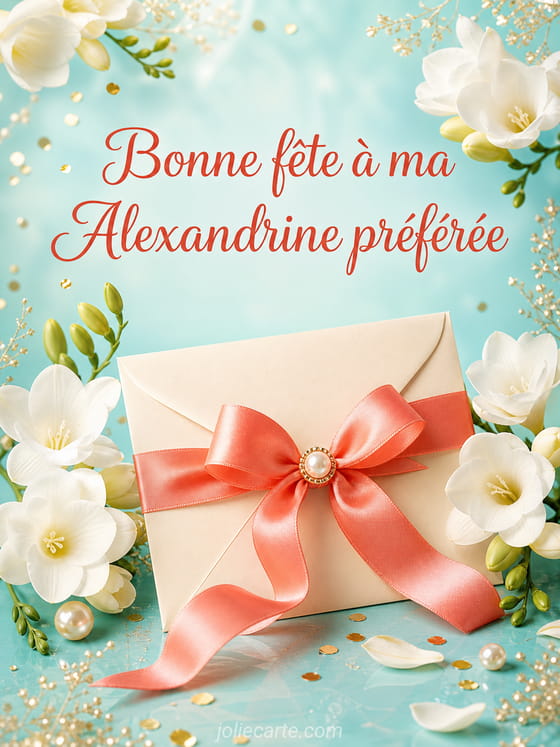 Carte bonne fête Alexandrine