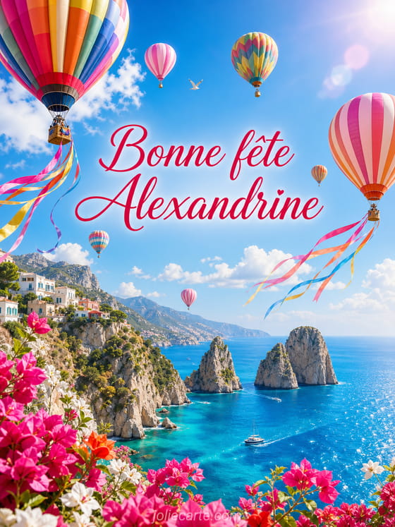 Carte bonne fête Alexandrine