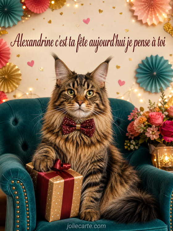 Carte bonne fête Alexandrine