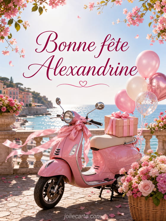 Carte bonne fête Alexandrine