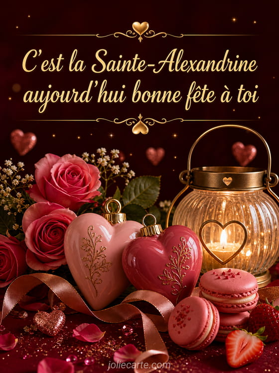 Carte bonne fête Alexandrine