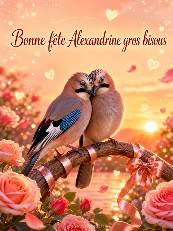 Carte bonne fête Alexandrine