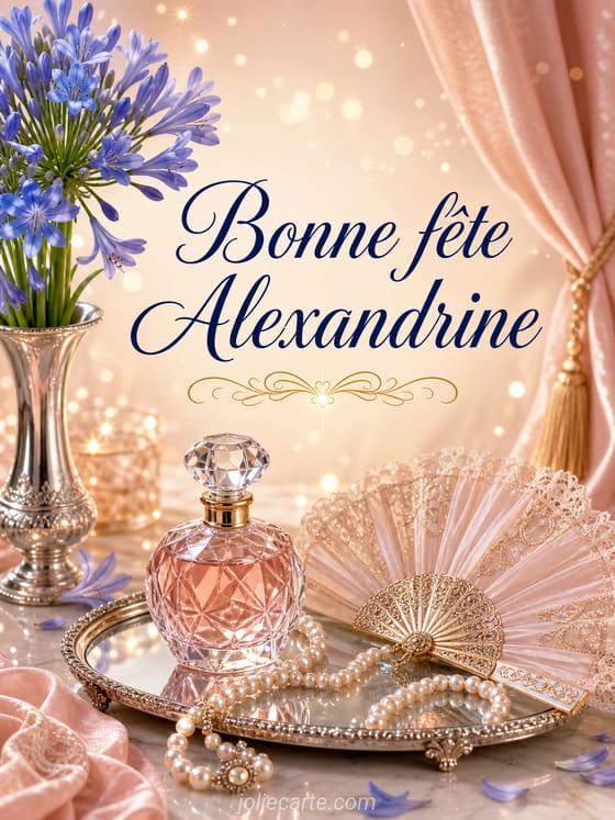 Carte bonne fête Alexandrine
