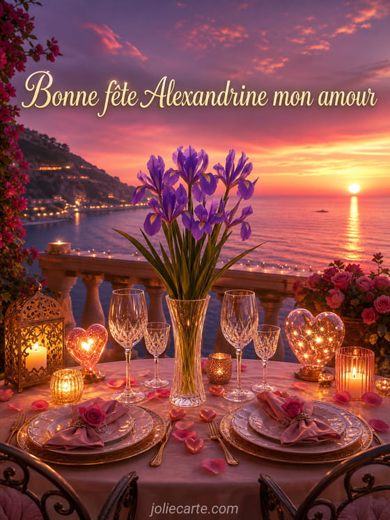 Carte bonne fête Alexandrine