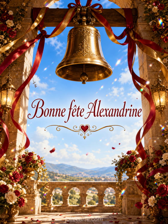 Carte bonne fête Alexandrine
