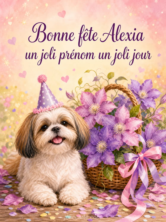 Carte bonne fĂȘte Alexia