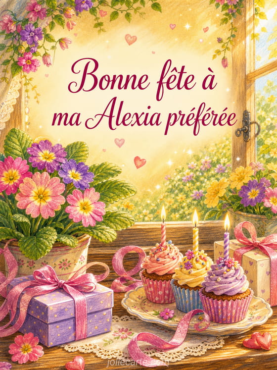 Carte bonne fĂȘte Alexia