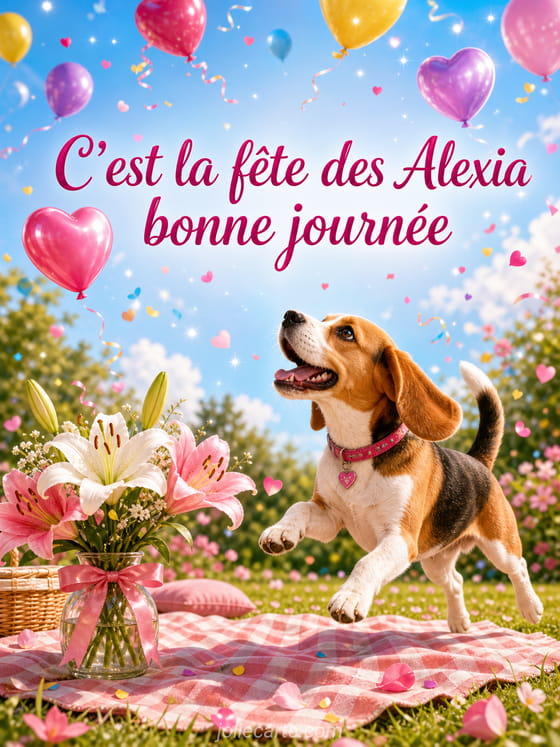 Carte bonne fĂȘte Alexia