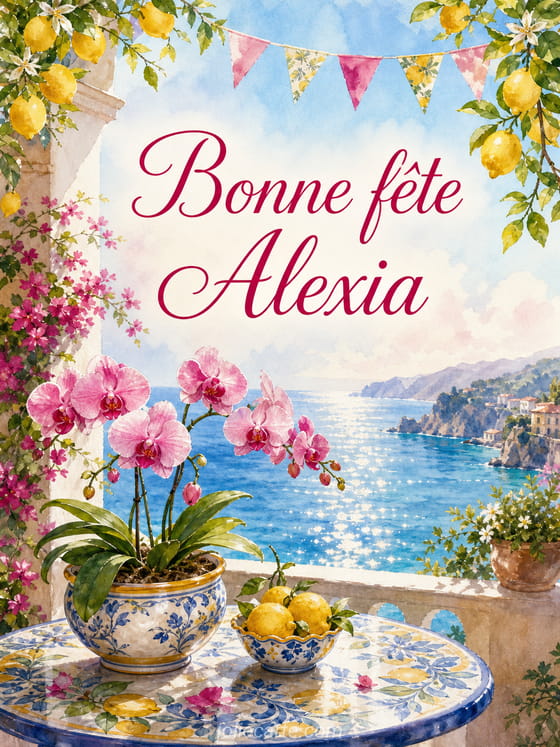 Carte bonne fĂȘte Alexia