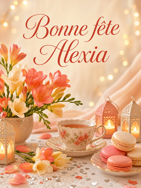 Carte bonne fĂȘte Alexia