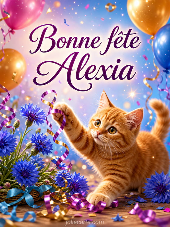 Carte bonne fĂȘte Alexia