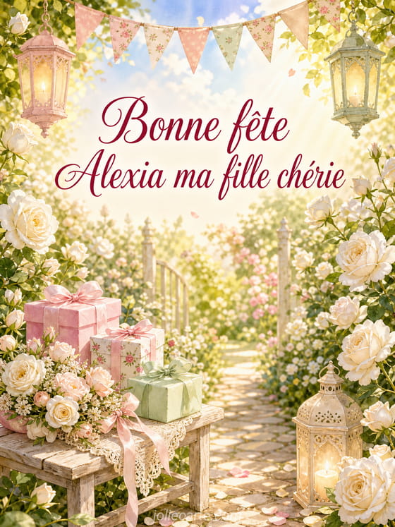 Carte bonne fĂȘte Alexia
