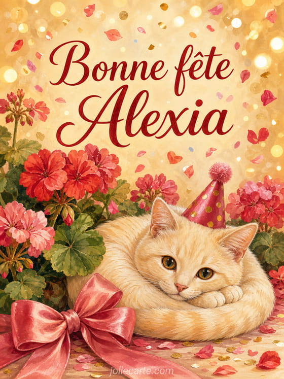 Carte bonne fĂȘte Alexia
