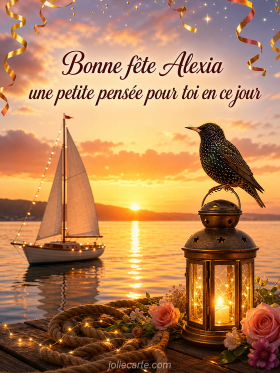 Carte bonne fĂȘte Alexia