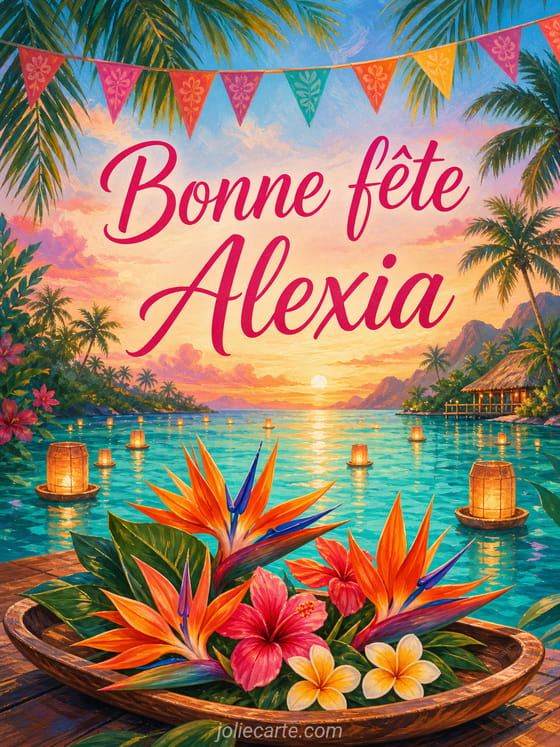 Carte bonne fĂȘte Alexia