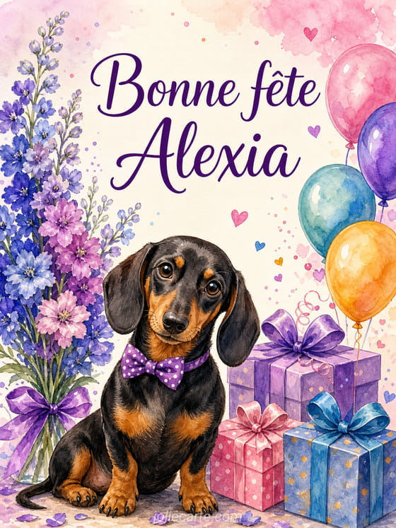 Carte bonne fĂȘte Alexia