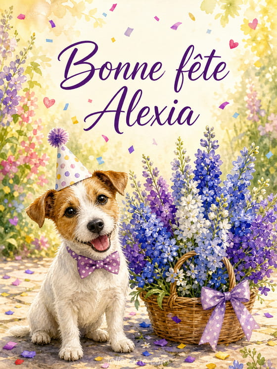 Carte bonne fĂȘte Alexia