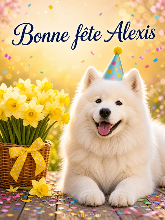 Carte bonne fête Alexis