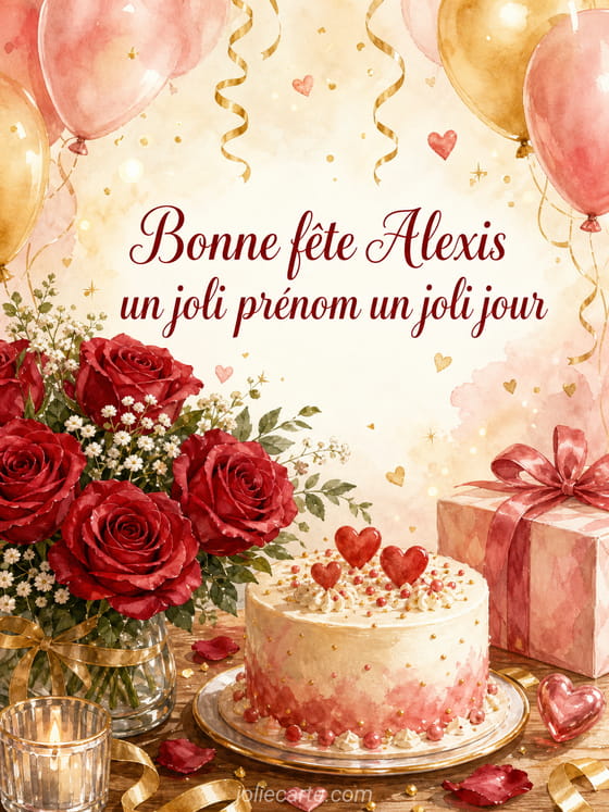 Carte bonne fête Alexis
