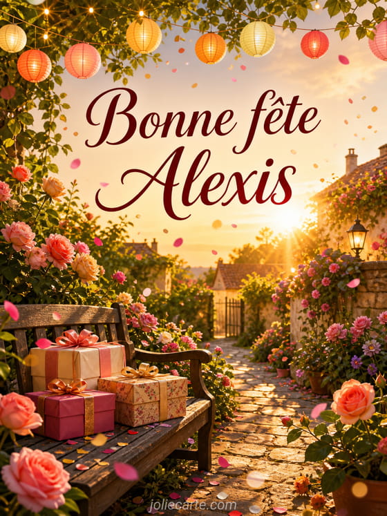 Carte bonne fête Alexis