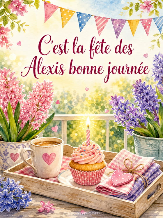 Carte bonne fête Alexis